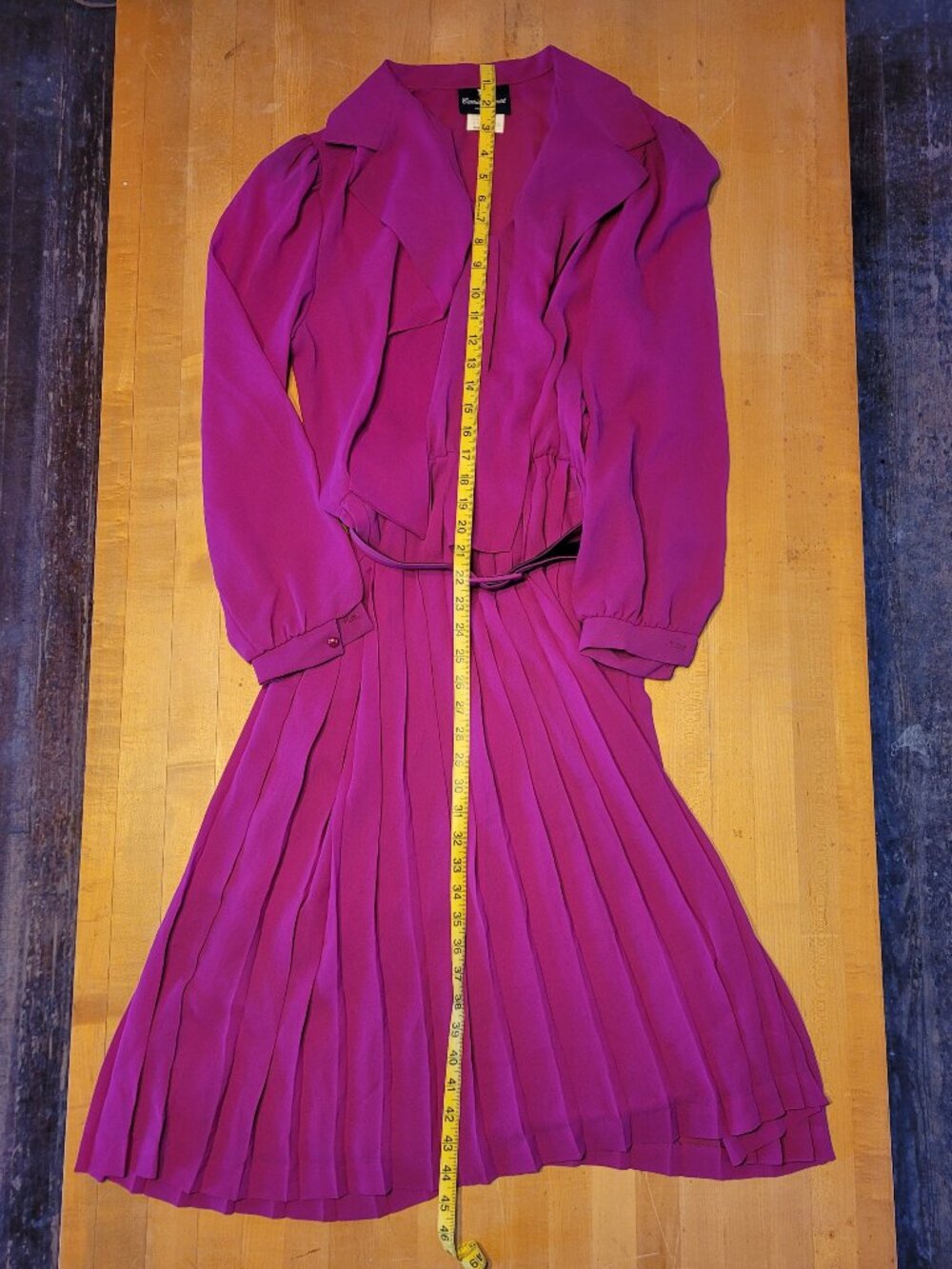 Vintage Purple Belted Dress